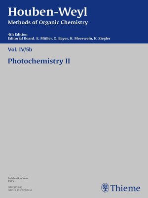 cover image of Houben-Weyl Methods of Organic Chemistry Volume IV/5b